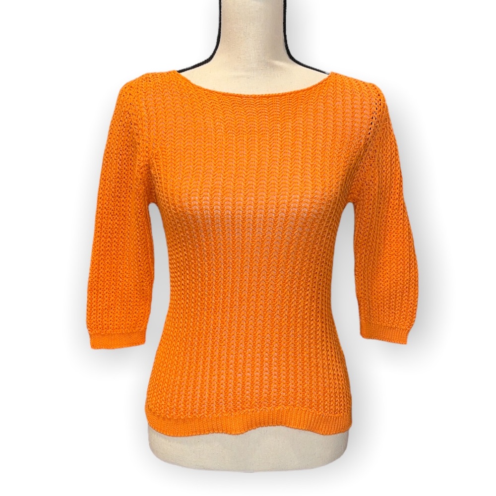 Escada Sport Orange Knit Top